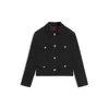 Hugo Boss Regular-fit Blazer In Soft Bouclé In Black
