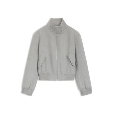 Hugo Boss Regular-fit Blazer In Stretch Twill In Gray