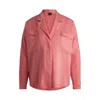 Hugo Boss Regular-fit Blouse In Soft Canvas With Chest Pockets In Pink