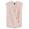 Hugo Boss Regular-fit Blouse In Stretch Silk In Pink