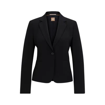 HUGO BOSS REGULAR-FIT BUTTON-UP JACKET IN VIRGIN WOOL