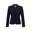 Hugo Boss Slim-fit Jacket In Responsible Virgin Wool In Dark Blue