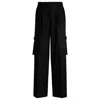 Hugo Boss Regular-fit Cargo Trousers In Stretch Material In Black