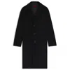 Hugo Boss Regular-fit Coat In A Wool Blend In Black