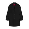 Hugo Boss Regular-fit Coat In Cavalry Twill In Black