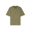 Hugo Boss Regular-fit Cotton-jersey T-shirt With Blue Logo Patch In Green