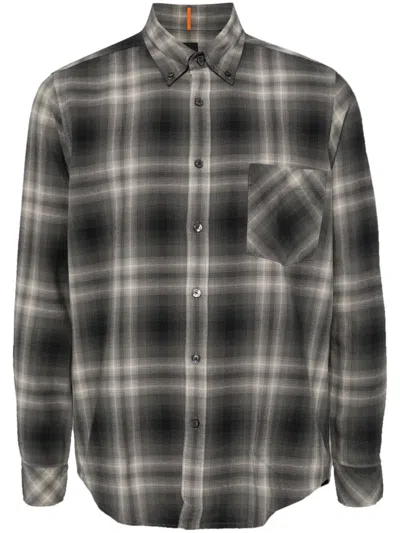 Hugo Boss Regular-fit Cotton Shirt In Grey