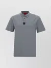 Hugo Boss Regular Fit Cotton Shirt With Polo Collar In Gray