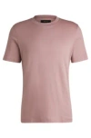 Hugo Boss Mercerised-cotton T-shirt In A Regular Fit In Light Pink