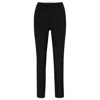 Hugo Boss Cropped Regular-fit Trousers In Wool In Black