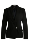 Hugo Boss Regular-fit Double-breasted Jacket In Stretch Material In Black