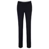 Hugo Boss Cropped Regular-fit Trousers In Wool In Blue