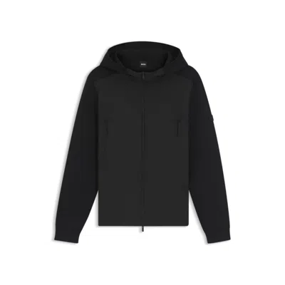 HUGO BOSS REGULAR-FIT HOODED JACKET WITH WEATHER PROTECTION