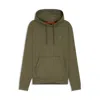 Hugo Boss Regular-fit Hoodie In Cotton Terry With Logo Patch In Green