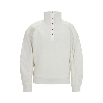 HUGO BOSS REGULAR-FIT HYBRID SWEATSHIRT WITH METALLIC TRIMS