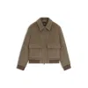 Hugo Boss Regular-fit Jacket In A Herringbone-patterned Alpaca Blend In Brown