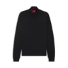 Hugo Boss Zip-up Regular-fit Jacket In Virgin Wool In Black