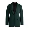Hugo Boss Regular-fit Jacket In Crease-resistant Crepe In Green
