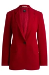 Hugo Boss Regular-fit Jacket In Crease-resistant Crepe In Red