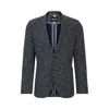 Hugo Boss Regular-fit Jacket In Micro-patterned Stretch Jersey In Blue