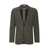 Hugo Boss Regular-fit Jacket In Micro-patterned Stretch Jersey In Green