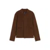 Hugo Boss Regular-fit Jacket In Nappalan Suede In Brown