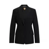 Hugo Boss Women's Regular-fit Jacket In Virgin Wool With Slit Cuffs In Black