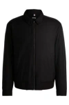 Hugo Boss Regular-fit Jacket In Water-repellent Material In Black