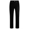 Hugo Boss Regular-fit Jeans In Black Super-soft Italian Denim In Black