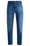 Hugo Boss Regular-fit Jeans In Blue Soft-touch Denim In Blue