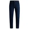 Hugo Boss Regular-fit Jeans In Dark-blue Super-stretch Denim In Blue