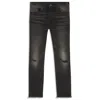 Hugo Boss Regular-fit Jeans In Distressed Candiani Denim In Brown