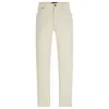 Hugo Boss Regular-fit Jeans In Ecru Luxury-comfort Denim In Beige