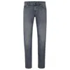 HUGO BOSS REGULAR-FIT JEANS IN GRAY ITALIAN SOFT-TOUCH DENIM