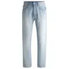 Hugo Boss Regular-fit Jeans In Light-blue Cotton Denim In Blue