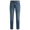 Hugo Boss Regular-fit Jeans In Mid-blue Comfort-stretch Denim In Blue