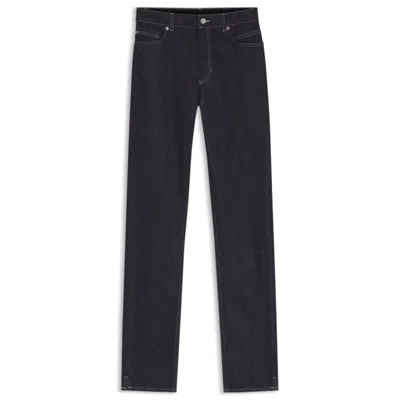 Hugo Boss Regular-fit Jeans With Slim Leg In Black