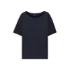 Hugo Boss Regular-fit Jersey Top With Stretch-silk Front In Black