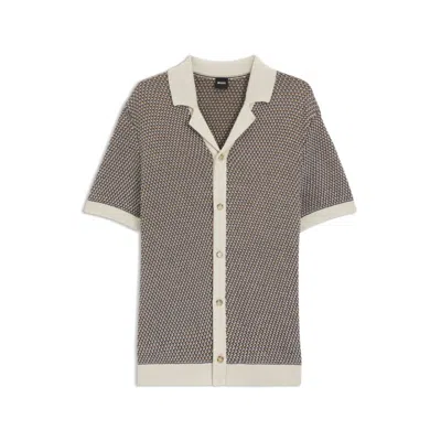 HUGO BOSS REGULAR-FIT KNIT CARDIGAN IN COTTON