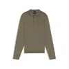 Hugo Boss Regular-fit Knit Polo In Virgin Wool In Green