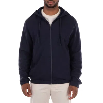 Hugo Boss Regular-fit Long Sleeve Hoodie, Size X-large In Blue