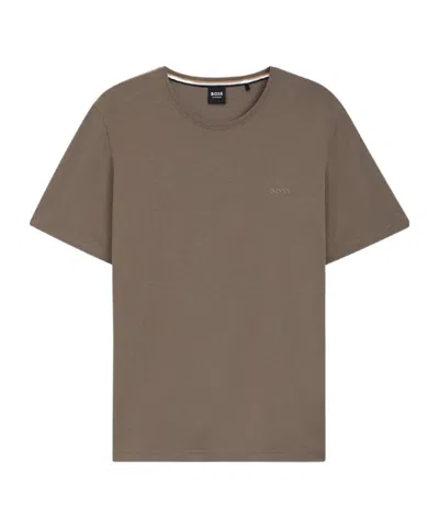Hugo Boss Regular Fit Lounge T-shirt In Brown