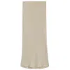 Hugo Boss Regular-fit Maxi Skirt In Satin In Neutral