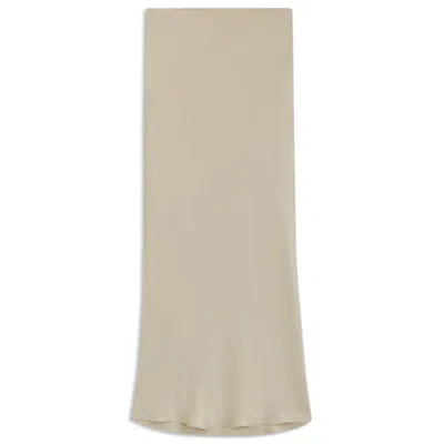 Hugo Boss Regular-fit Maxi Skirt In Satin In Neutral
