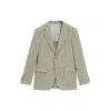 Hugo Boss Regular-fit Micro-patterned Blazer With Elbow Patches In Green