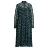 Hugo Boss Regular-fit Midi Dress With Digital Print In Multi