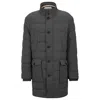 Hugo Boss Regular-fit Padded Coat In A Stretch Wool Blend In Grey