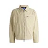 Hugo Boss Regular-fit Padded Jacket In Cotton Canvas In Beige