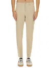Hugo Boss High-stretch Commuter Trousers In Beige
