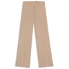 Hugo Boss Regular-fit Pants With Wide Leg In Stretch Fabric In Brown